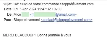 Avis client stopprélèvement.com de Mico